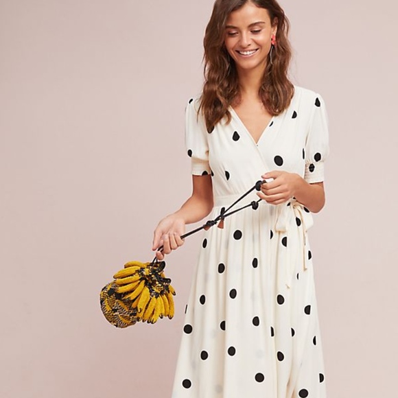 NWT Anthropologie Maeve Breanna Polka Dot Dress 8 - Picture 2 of 7